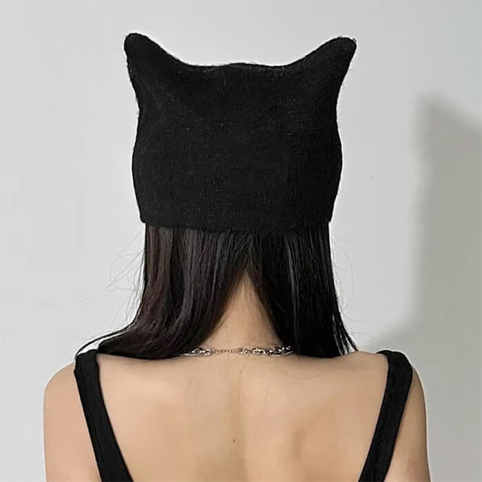VILZSTUDIOS Stylish star print cat ear hat