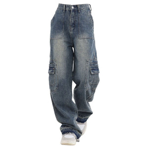 VILZSTUDIOS Baggy jeans with cargo pockets and zip-fly closure