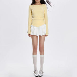 VILZSTUDIOS Soft yellow long sleeve top