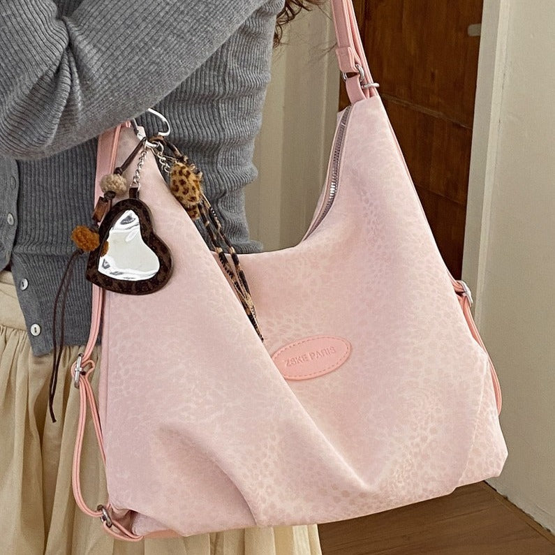 VILZSTUDIOS light pink subtle animal spot shoulder bag