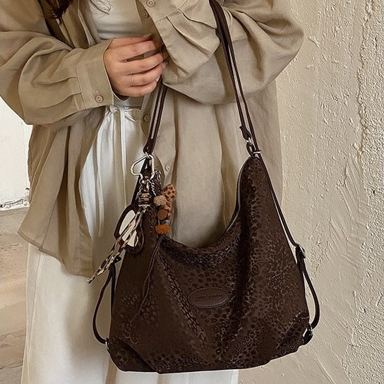 VILZSTUDIOS light pink subtle animal spot shoulder bag