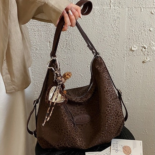 VILZSTUDIOS light pink subtle animal spot shoulder bag