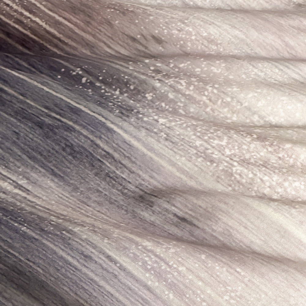 VILZSTUDIOS taupe-grey and ivory ombré satin duvet cover set with subtle ripple patterning and flanged borders