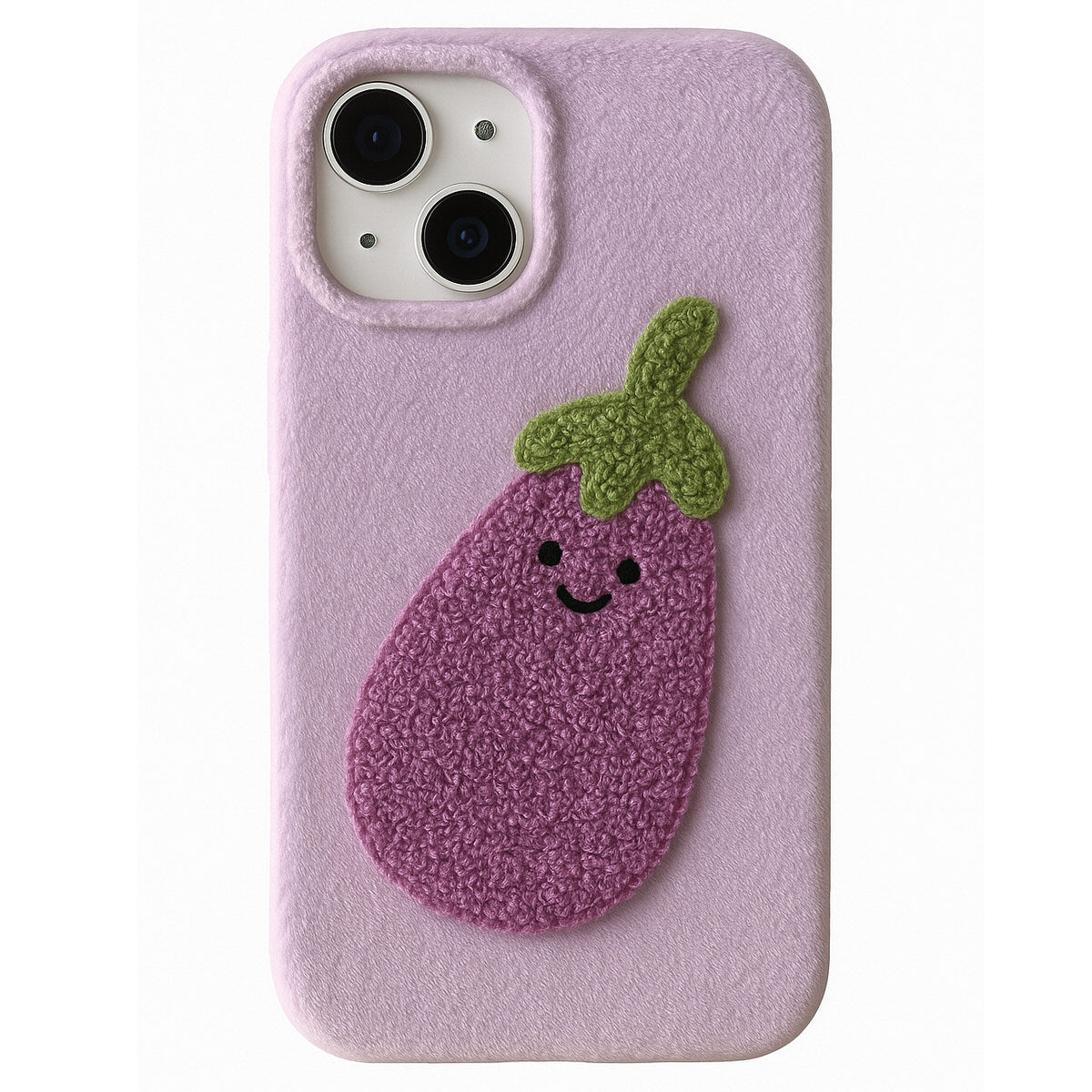 VILZSTUDIOS Textured phone case with eggplant design
