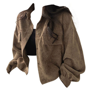VILZSTUDIOS Textured corduroy button-up jacket from VILZSTUDIOS
