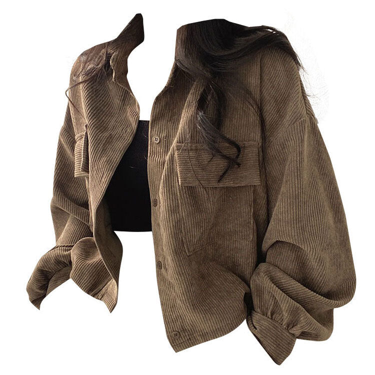 VILZSTUDIOS Textured corduroy button-up jacket from VILZSTUDIOS