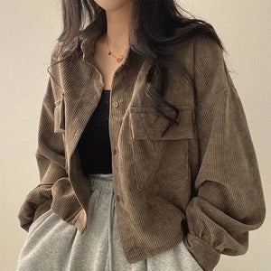 VILZSTUDIOS Textured corduroy button-up jacket from VILZSTUDIOS