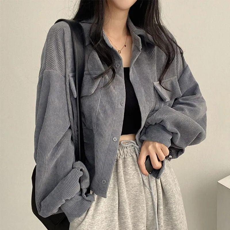 VILZSTUDIOS Textured corduroy button-up jacket from VILZSTUDIOS