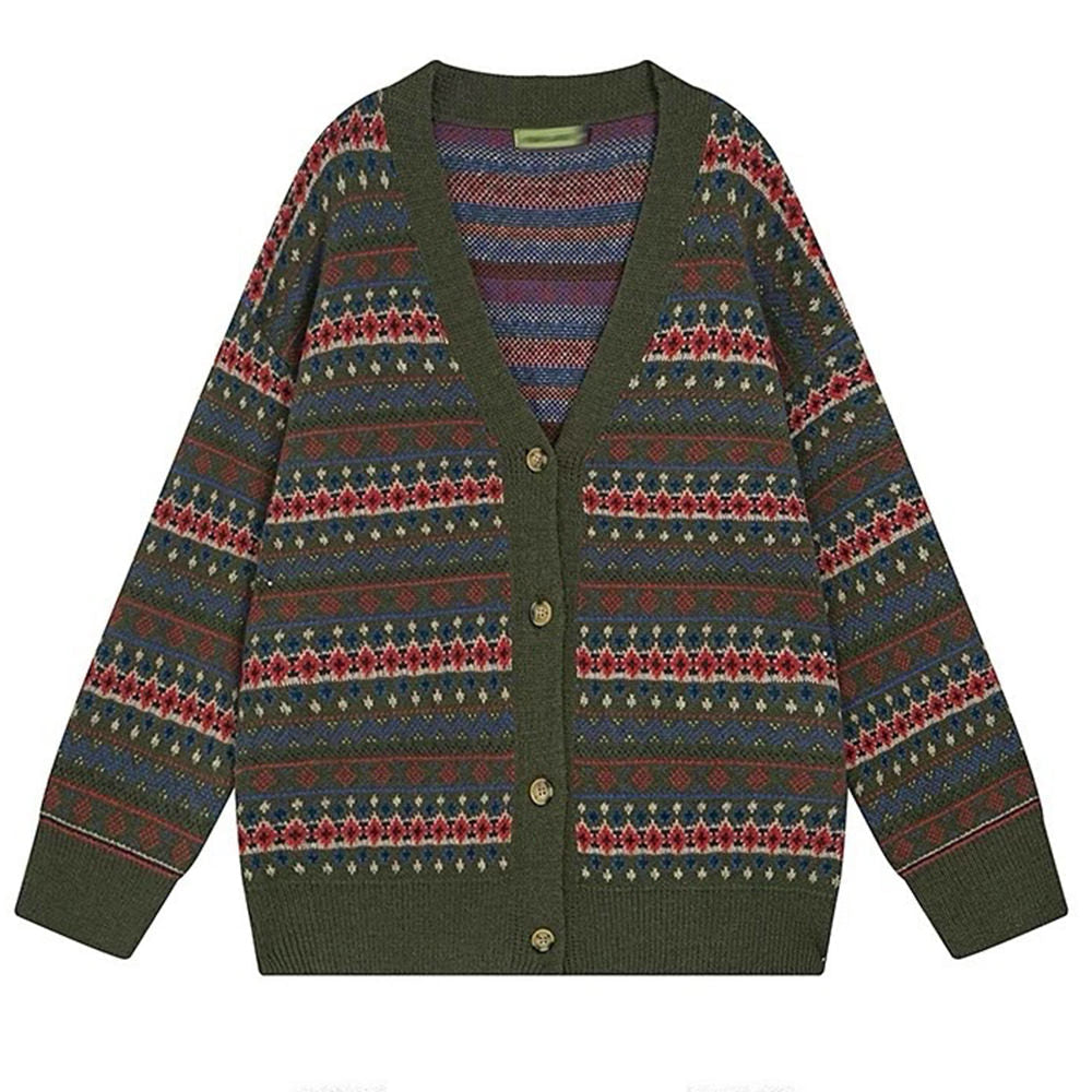 VILZSTUDIOS Textured knit oversized cardigan in green