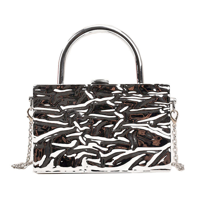 VILZSTUDIOS Stylish textured metal link bag