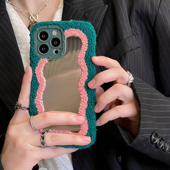VILZSTUDIOS Stylish textured patchwork iPhone case