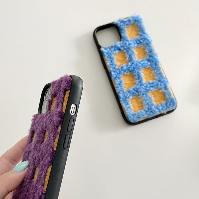 VILZSTUDIOS Stylish textured plaid iPhone case