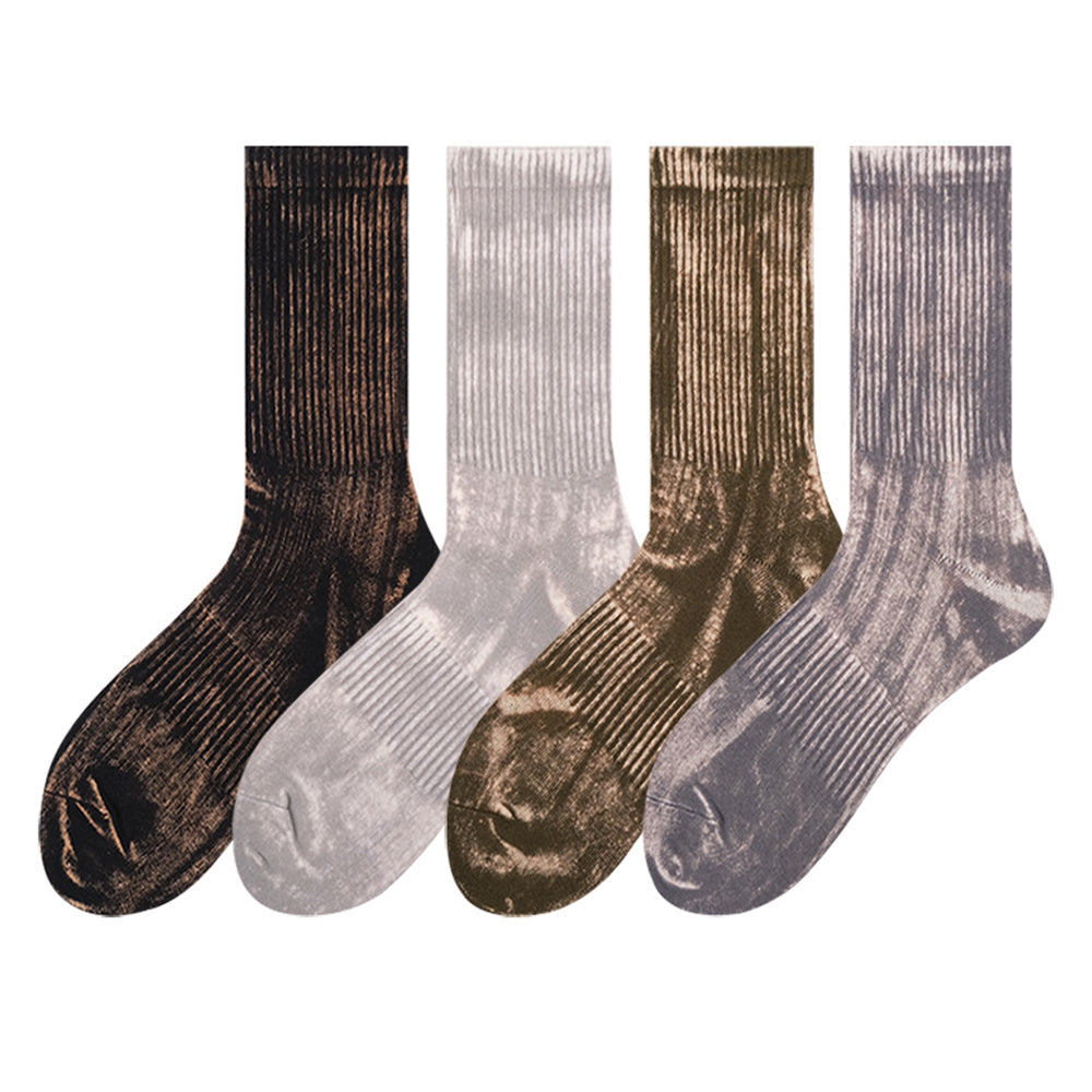 VILZSTUDIOS Stylish tie-dye textured socks for streetwear fashion