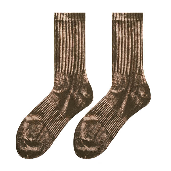 VILZSTUDIOS Stylish tie-dye textured socks for streetwear fashion