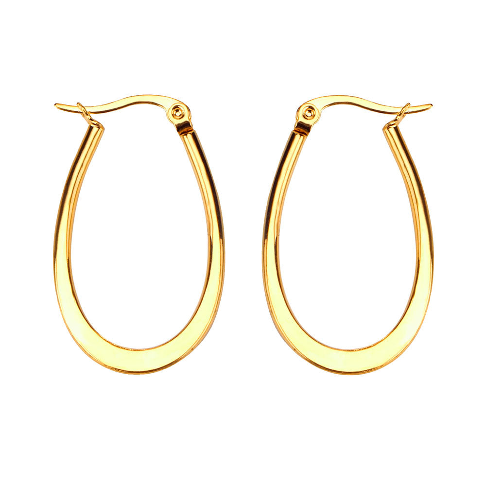 VILZSTUDIOS Timeless oval hoop earrings with gold-plated finish