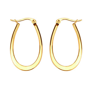 VILZSTUDIOS Timeless oval hoop earrings with gold-plated finish