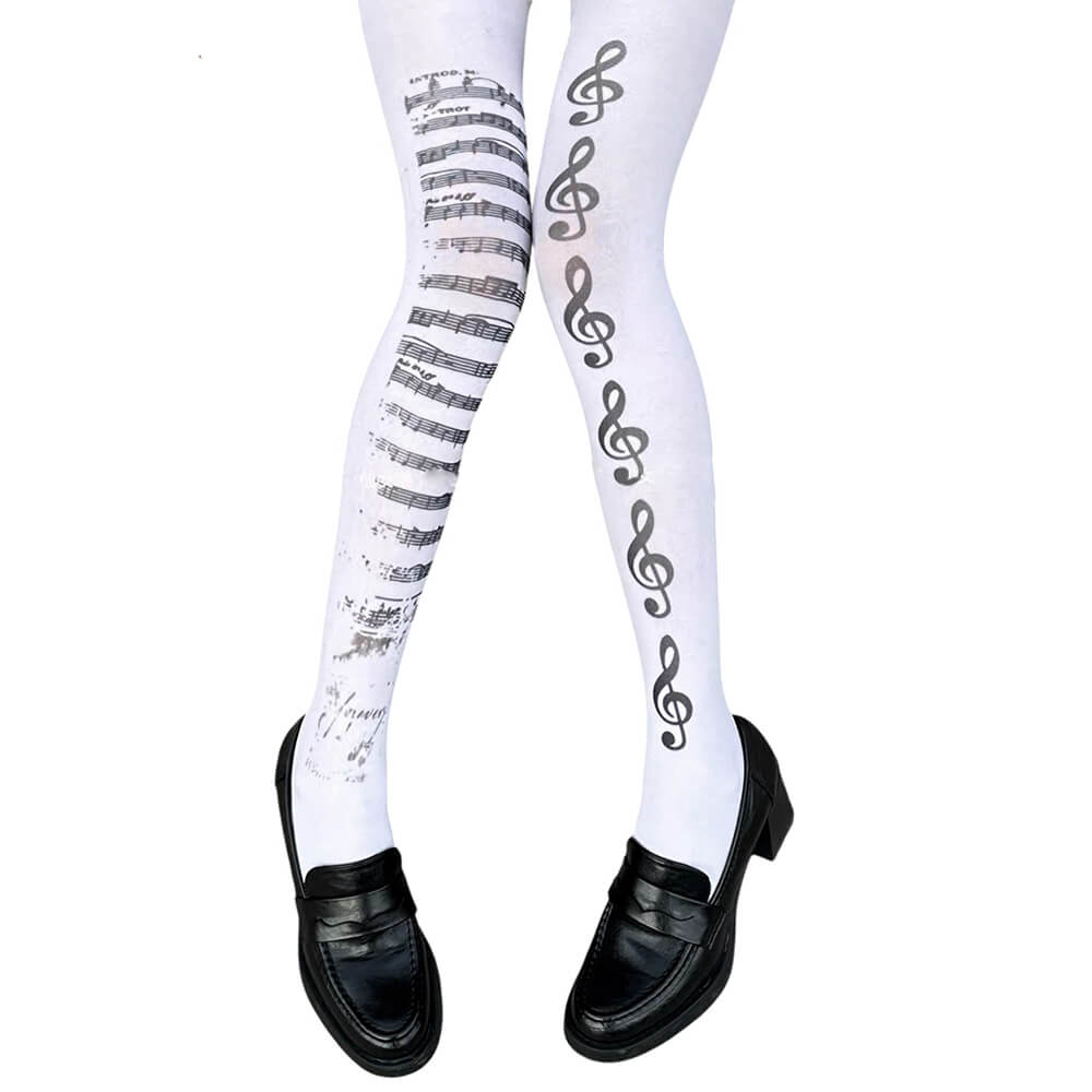 VILZSTUDIOS Stylish treble clef graphic leggings tights