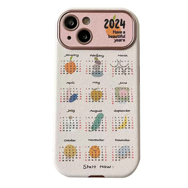 VILZSTUDIOS Stylish iPhone case featuring a 2024 calendar design