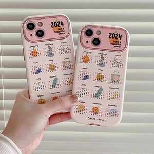 VILZSTUDIOS Stylish iPhone case featuring a 2024 calendar design