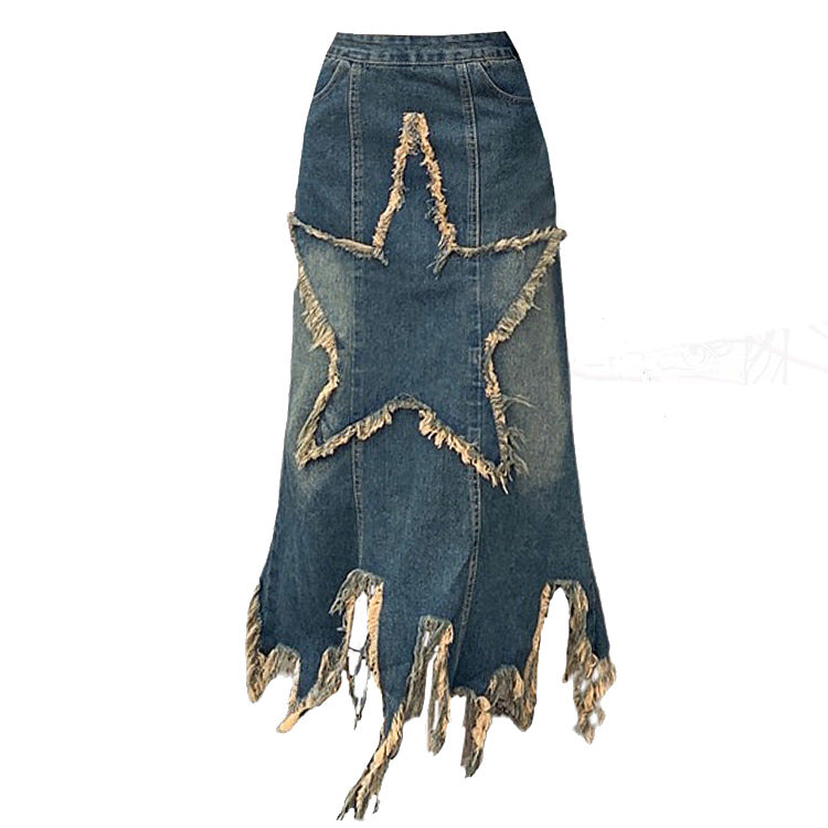 VILZSTUDIOS Trendy long denim skirt from VILZSTUDIOS