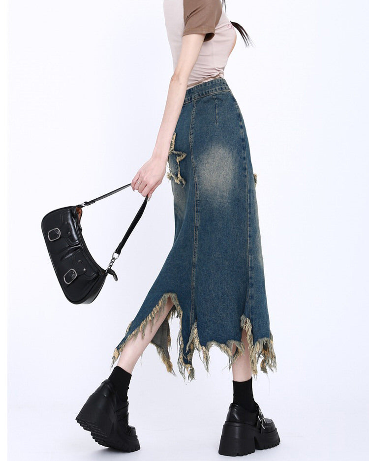 VILZSTUDIOS Trendy long denim skirt from VILZSTUDIOS