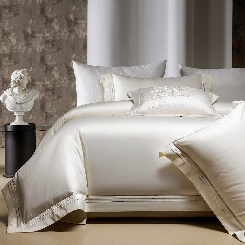 Triple Stripe Satin Bedding Set