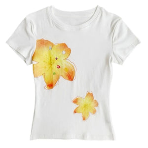 VILZSTUDIOS Tropical Floral Coconut Girl T-Shirt