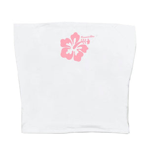 VILZSTUDIOS Floral tube top with hibiscus design
