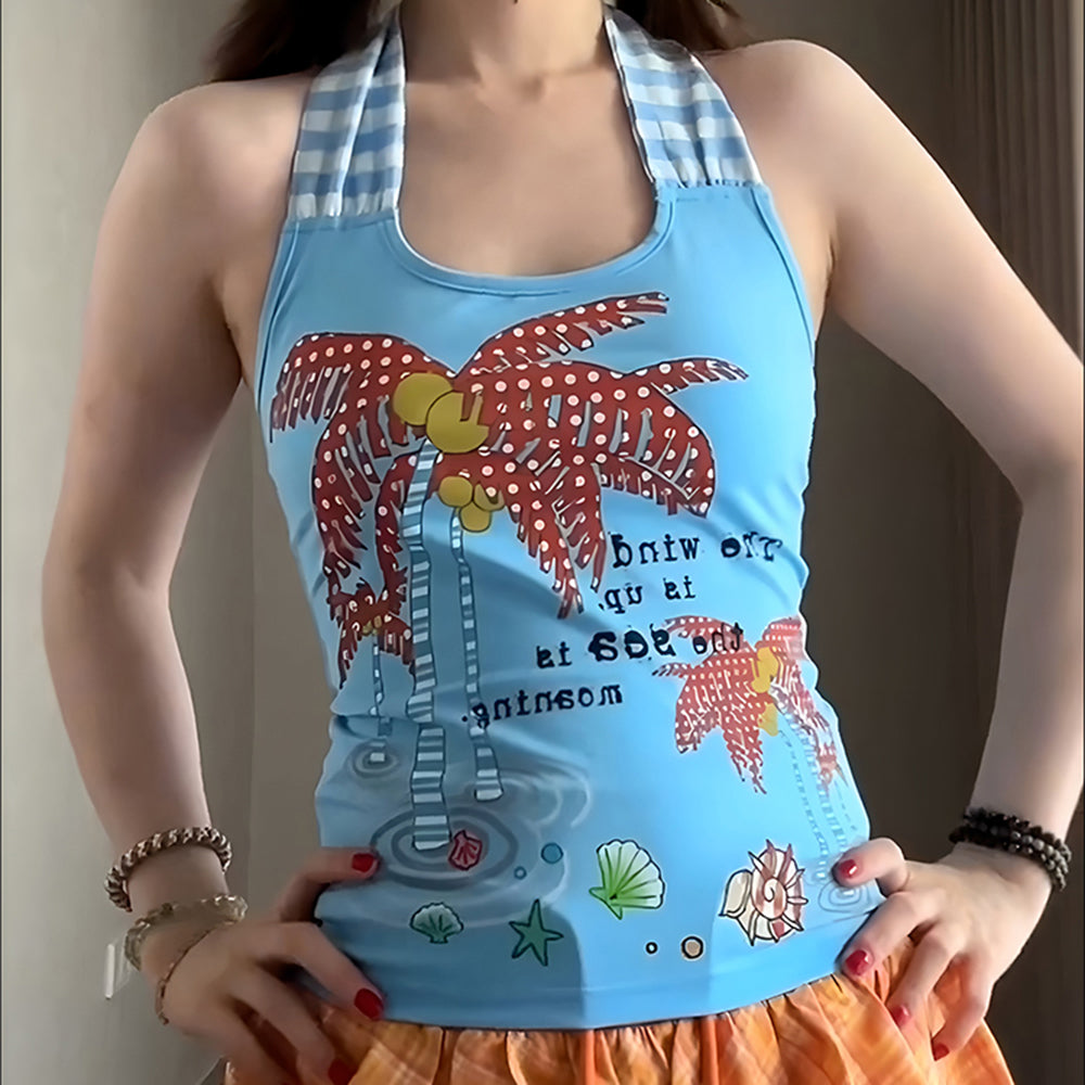VILZSTUDIOS tropical halter top