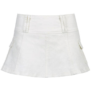 VILZSTUDIOS Textured mini skirt for streetwear fashion