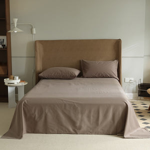 VILZSTUDIOS two-tone solid-color reversible bed sheet with neat edge stitching