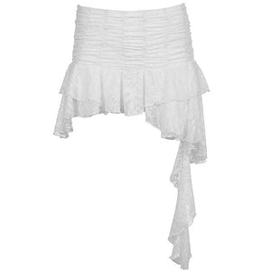 VILZSTUDIOS Asymmetrical lace mini skirt for stylish outfits