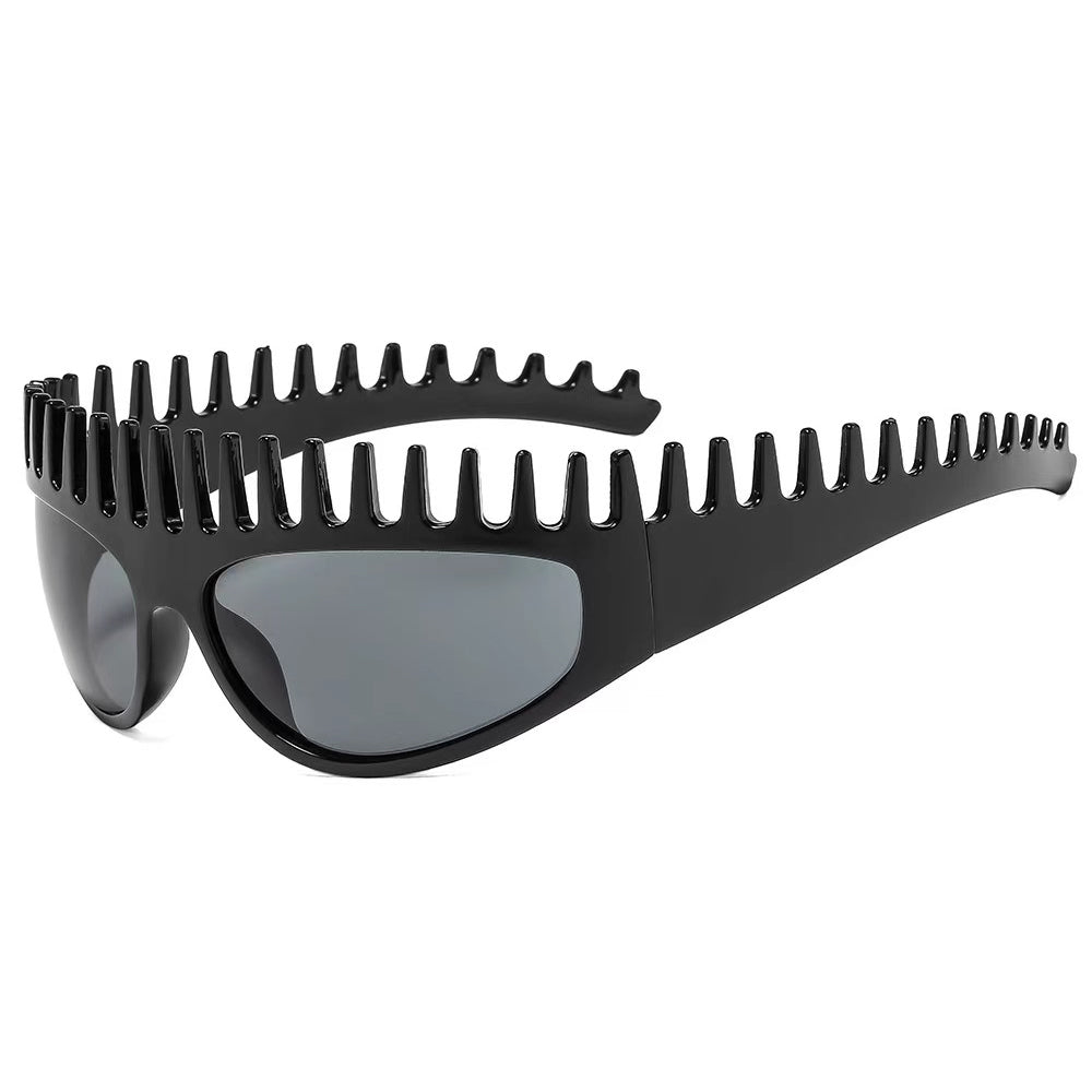 VILZSTUDIOS Stylish comb-shaped sunglasses with dark lenses