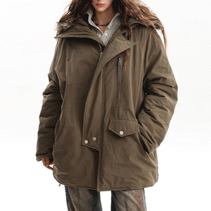 VILZSTUDIOS Fur-trimmed oversized parka for urban fashion