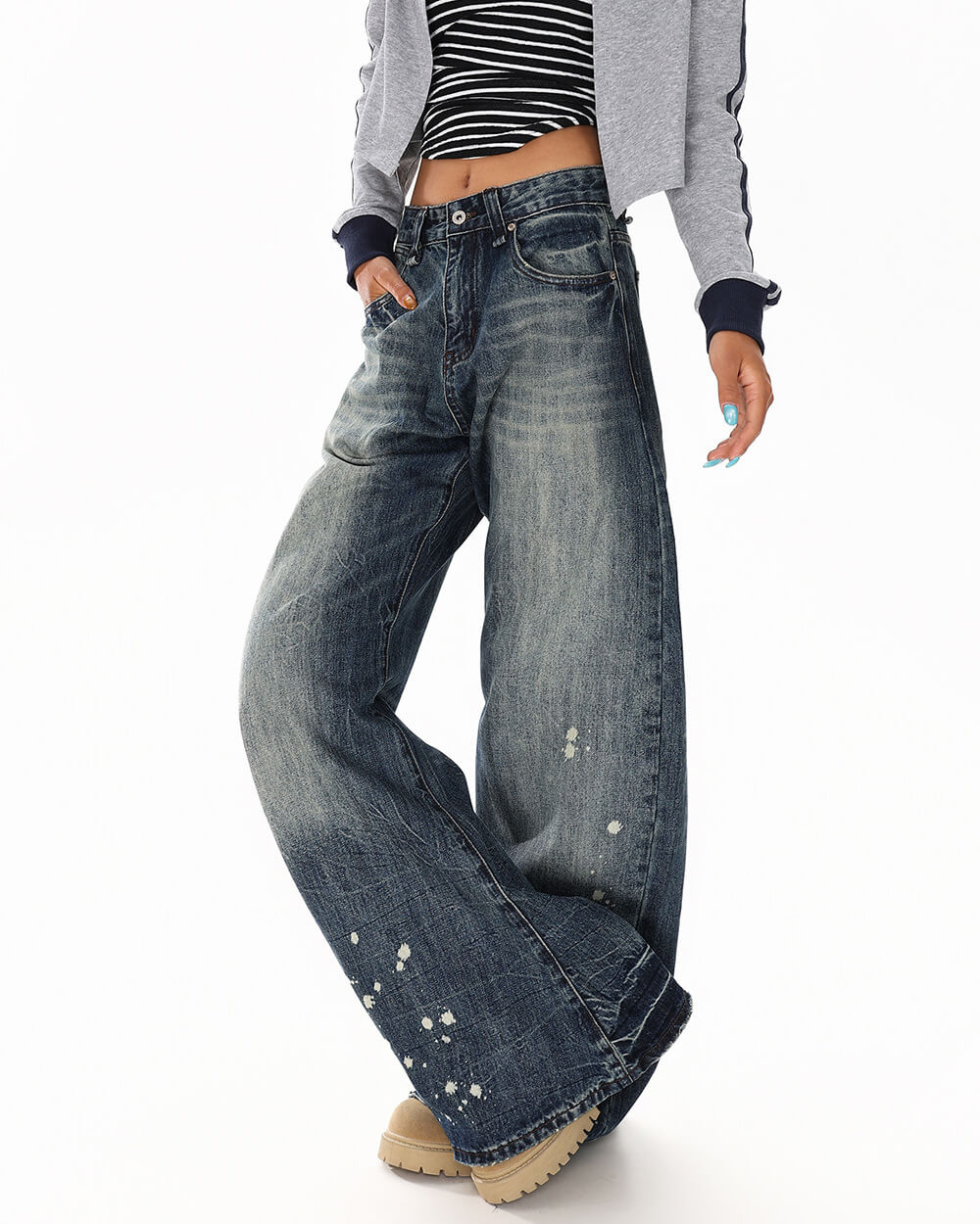VILZSTUDIOS Ripped baggy jeans for streetwear fashion