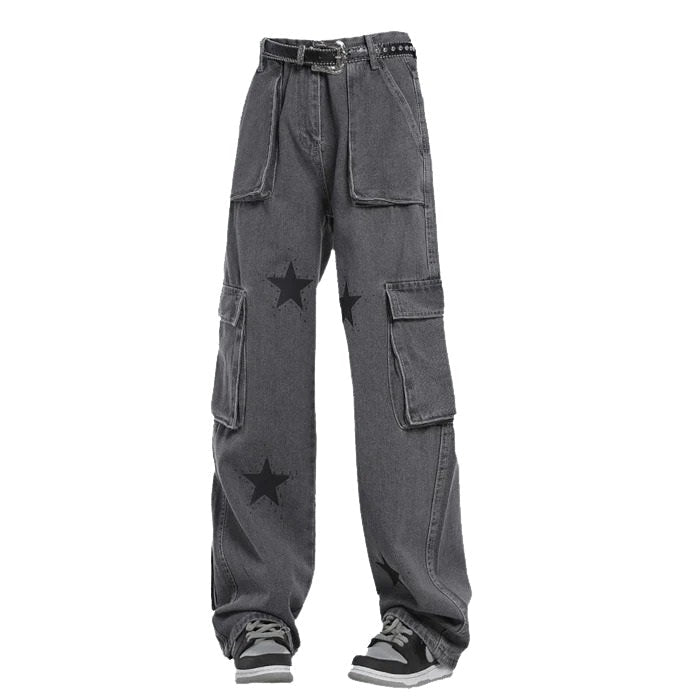 VILZSTUDIOS Urban Chic Star Baggy Jeans