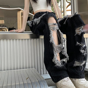 VILZSTUDIOS Worn denim jeans for streetwear style