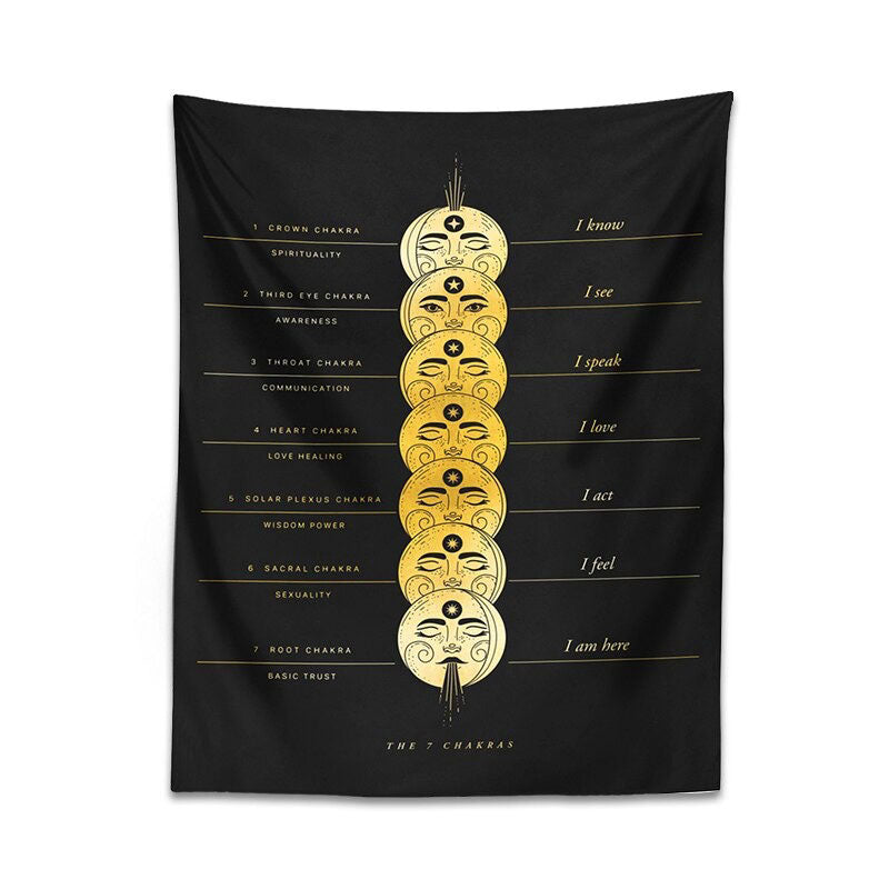 VILZSTUDIOS Chakra wall tapestry for home decor