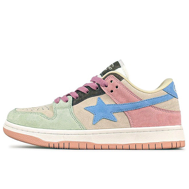 VILZSTUDIOS Color block star sneakers for streetwear fashion