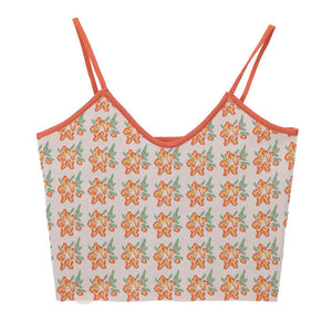 VILZSTUDIOS floral knit tank top