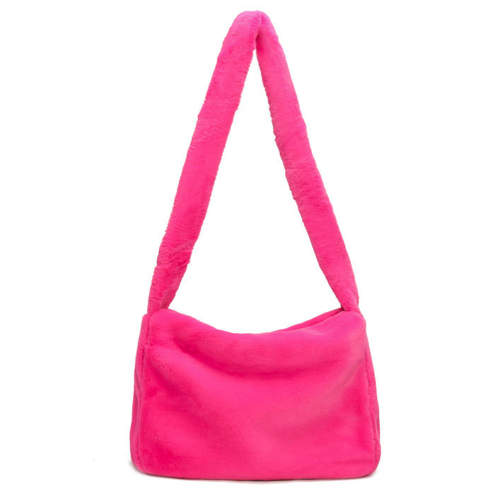 VILZSTUDIOS Vibrant plush bag made from faux fur