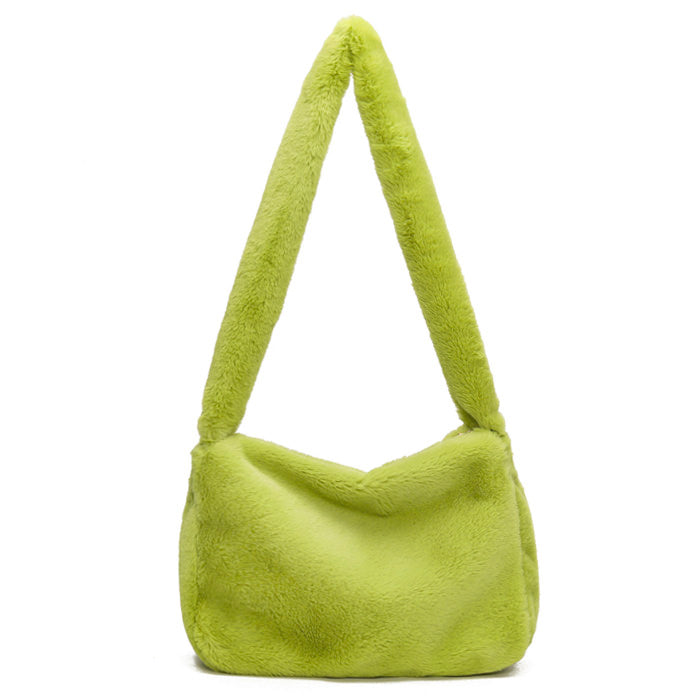 VILZSTUDIOS Vibrant plush bag made from faux fur