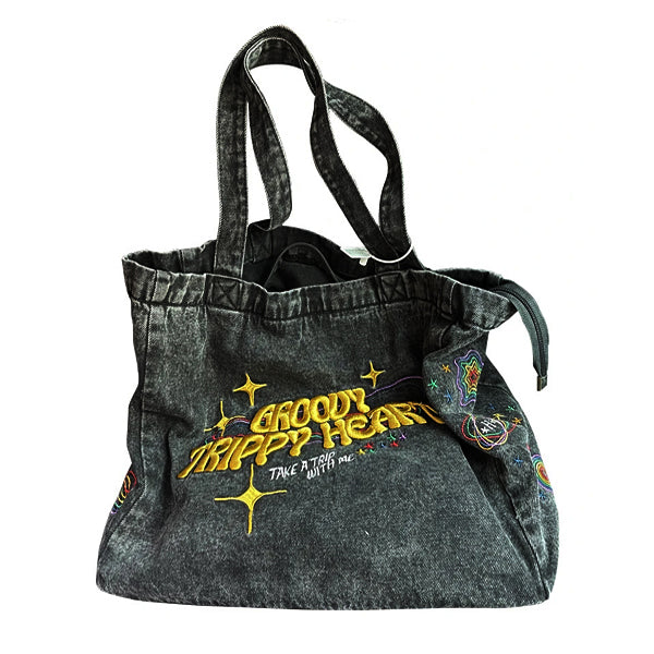 VILZSTUDIOS Trendy denim bag with heart design