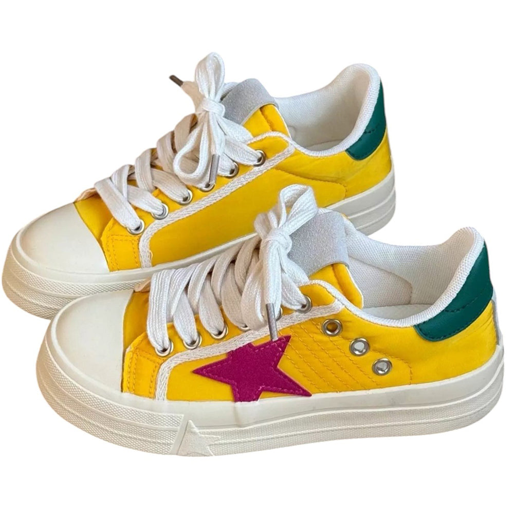 VILZSTUDIOS Vibrant sneakers with star patch and cream sole