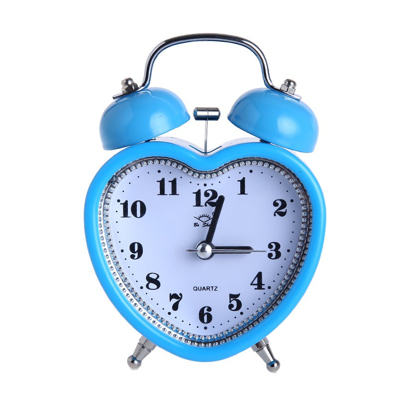 VILZSTUDIOS Heart twin bell alarm clock with vintage design