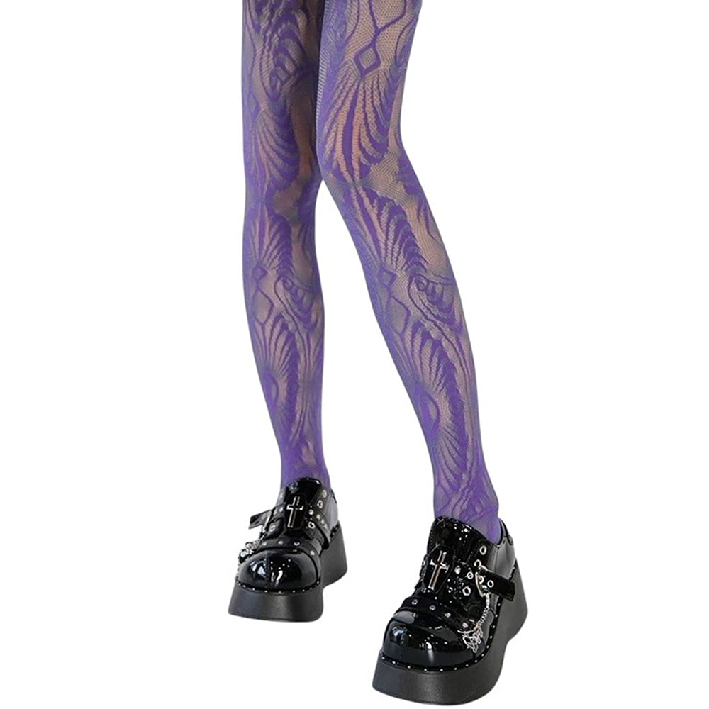 VILZSTUDIOS Geometric pattern tights for stylish legwear