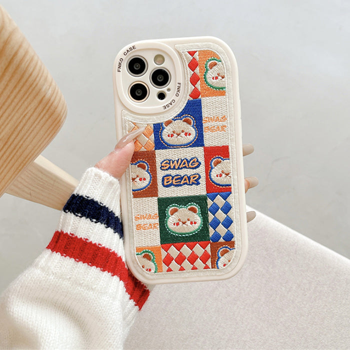 VILZSTUDIOS Stylish iPhone case with animal embroidery design