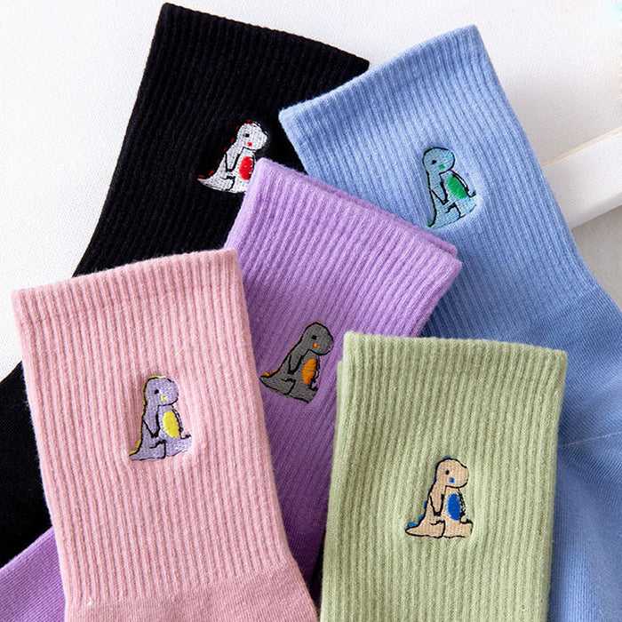 VILZSTUDIOS Dino embroidery cozy socks by VILZSTUDIOS
