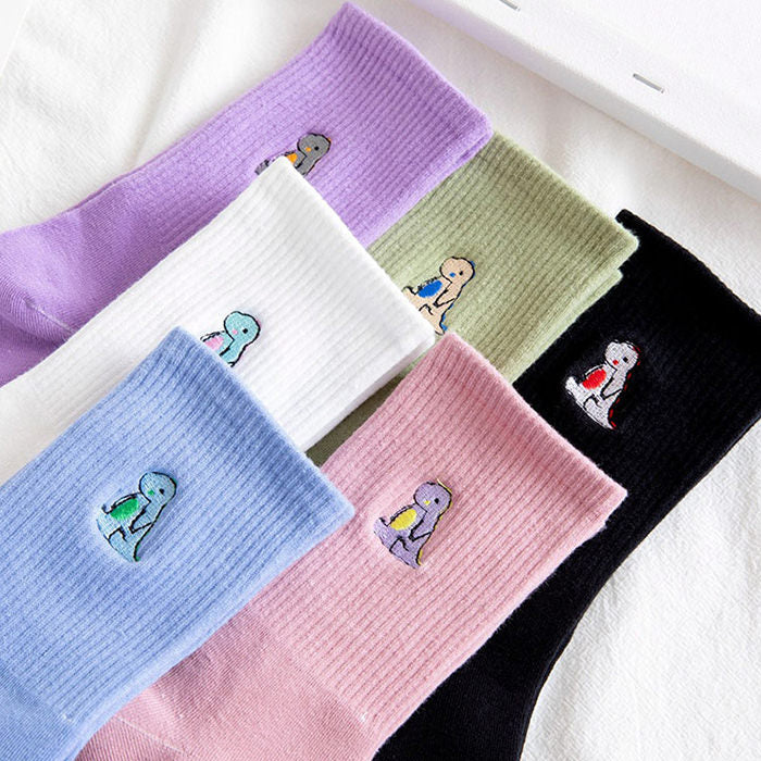 VILZSTUDIOS Dino embroidery cozy socks by VILZSTUDIOS