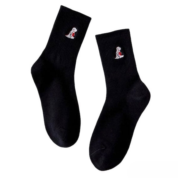 VILZSTUDIOS Dino embroidery cozy socks by VILZSTUDIOS